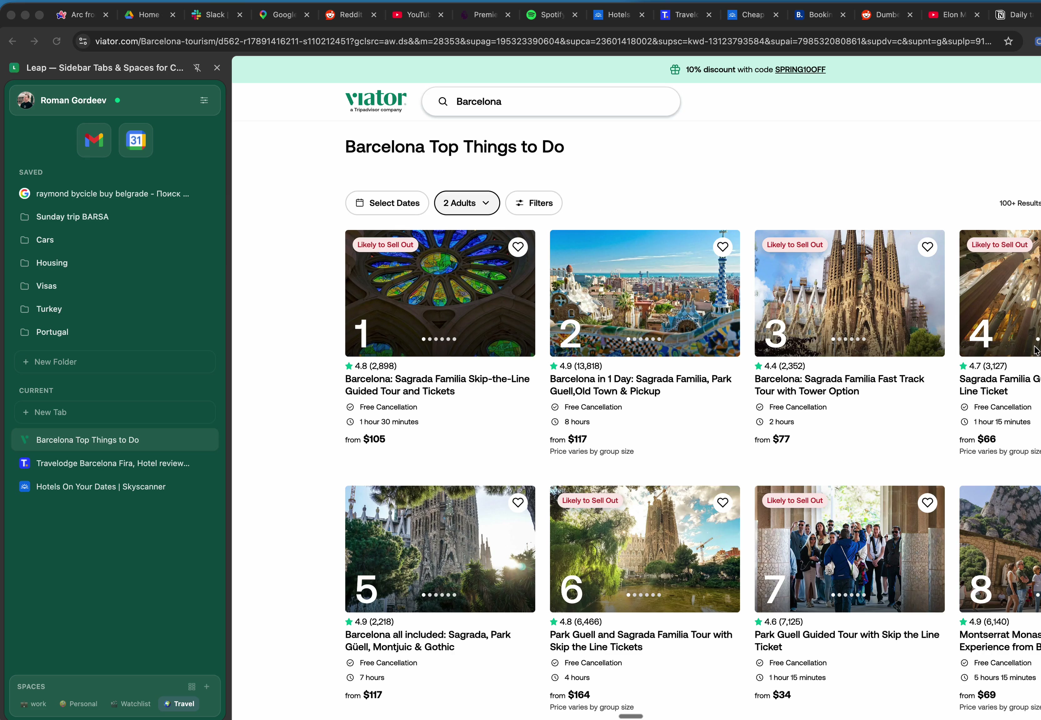 Leap vertical sidebar with pinned tabs, folders, and favorites — a Chrome extension alternative to Arc Browser